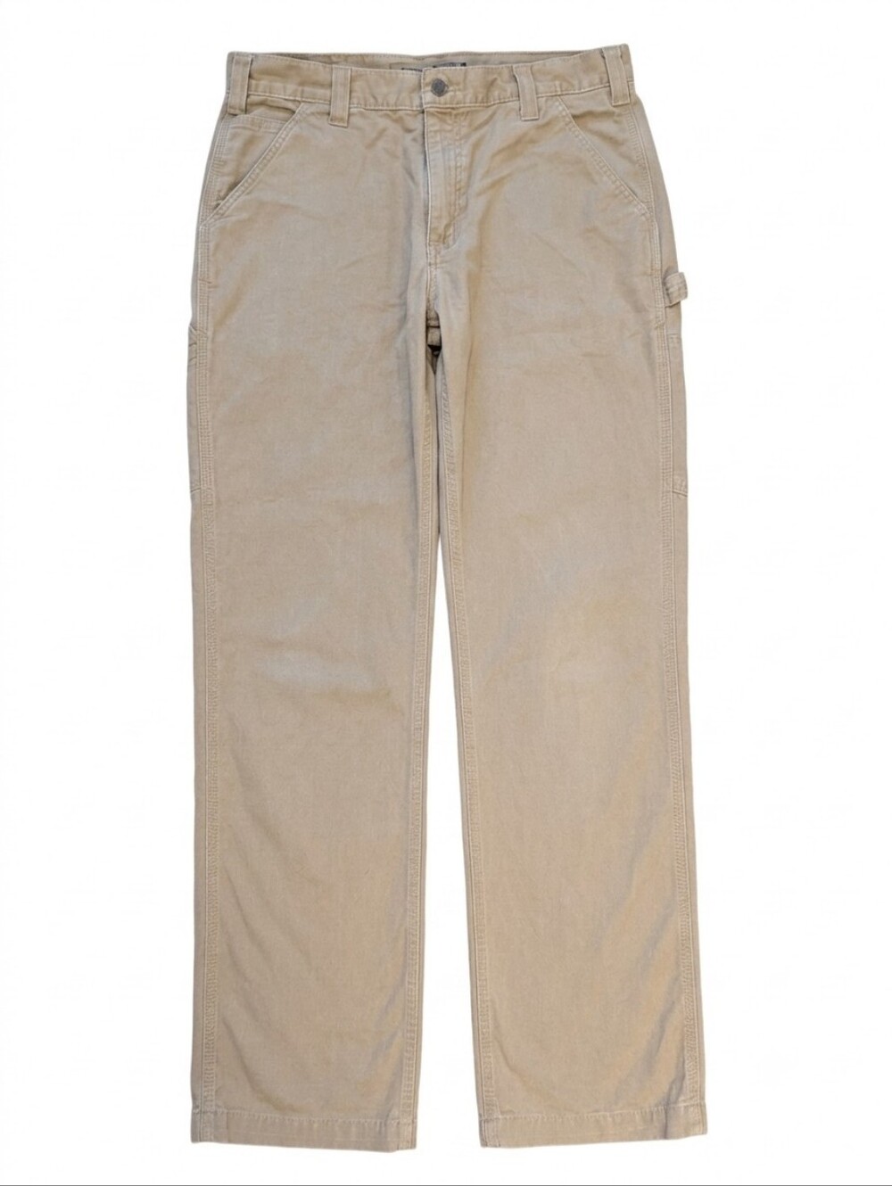 Carhartt Relaxed Fit Work Pants Mens Khaki Tan Tag 35x32 Actual 35x30